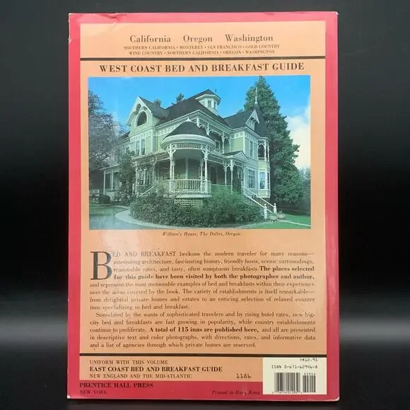 1986 West Coast Bed & Breakfast Guide: California, Oregon & Washington Vintage - Picture 2 of 11